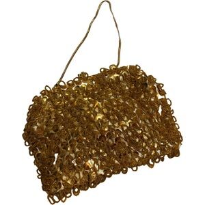 Stunning Vintage Gold Sequined Bag